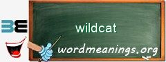 WordMeaning blackboard for wildcat